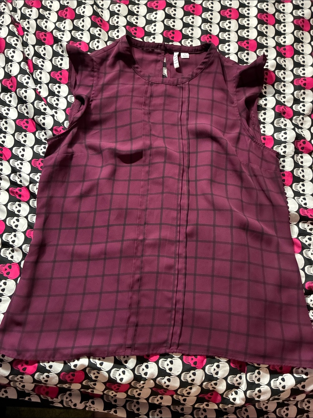 Plum sleeveless top